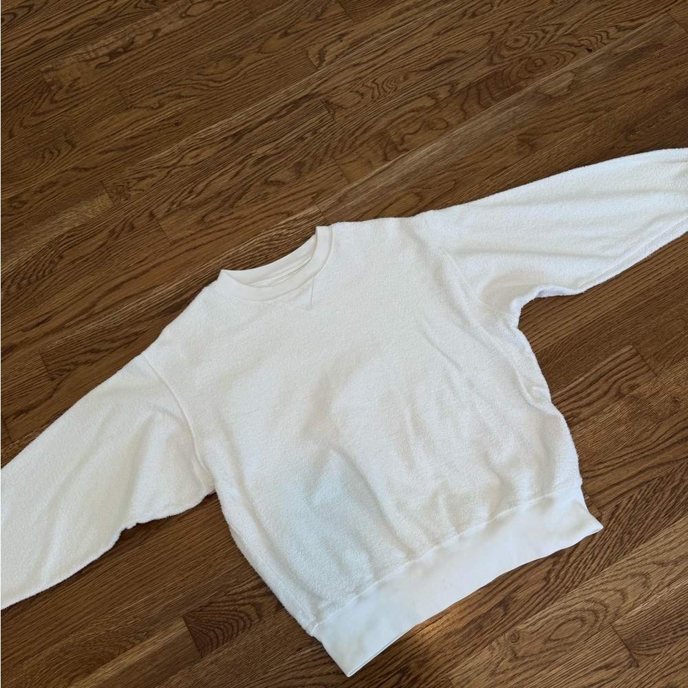 Anine Bing Boucle White Sweatshirt